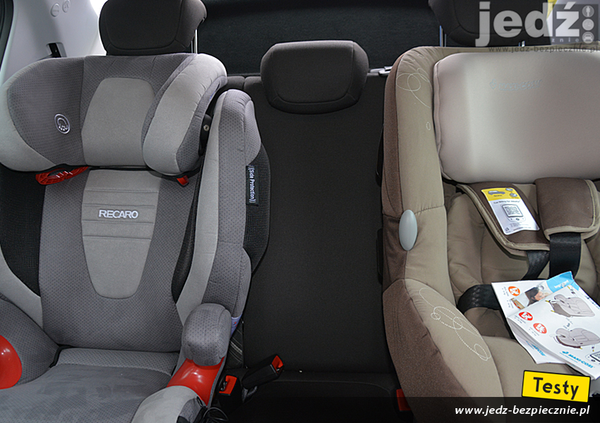 TESTY | Opel Corsa E - dziecko bez fotelika na środkowym miejscu kanapy