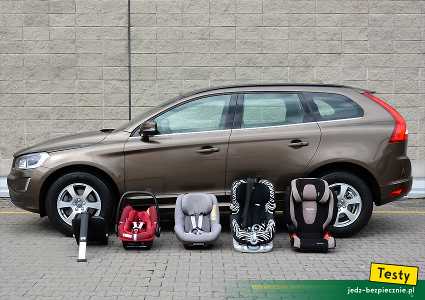 TESTY | Volvo XC60 - próby z fotelikami samochodowymi dla dzieci, Isofix, i-Size, top-tether, pas bezpieczeństwa, tyłem do kierunku jazdy