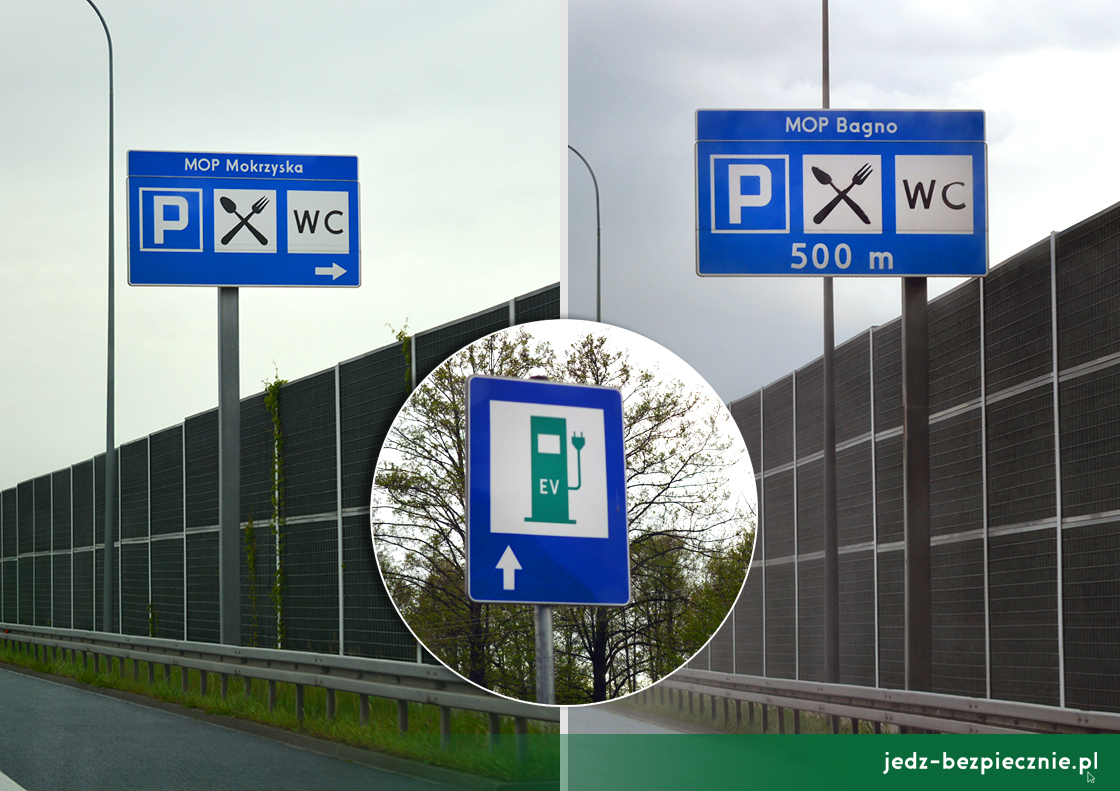 Elektromobilność – próby ładowania elektryka przy A4 Kraków - Rzeszów