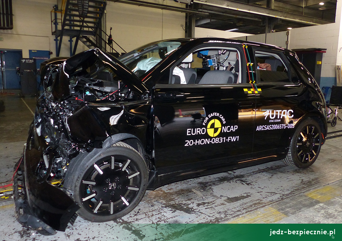 TESTY ZDERZENIOWE EURO NCAP | Honda e | 2020 | zderzenie czołowe
