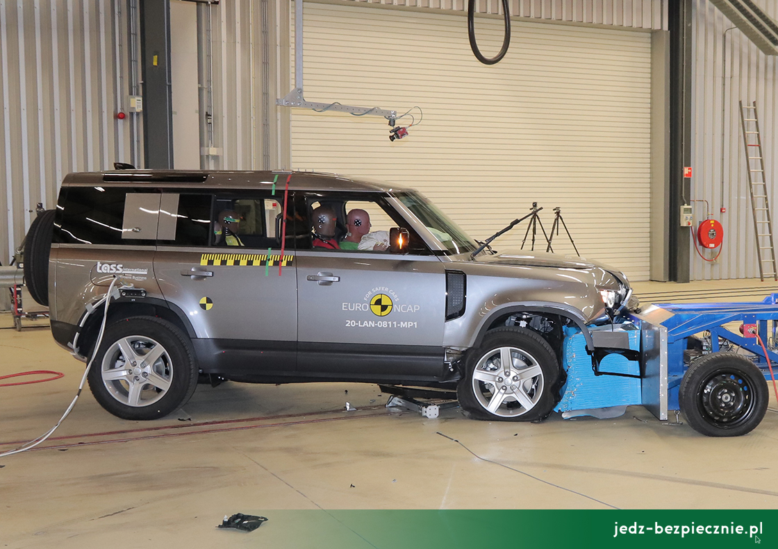 TESTY ZDERZENIOWE EURO NCAP | Land Rover Defender | 2020 | zderzenie czołowe