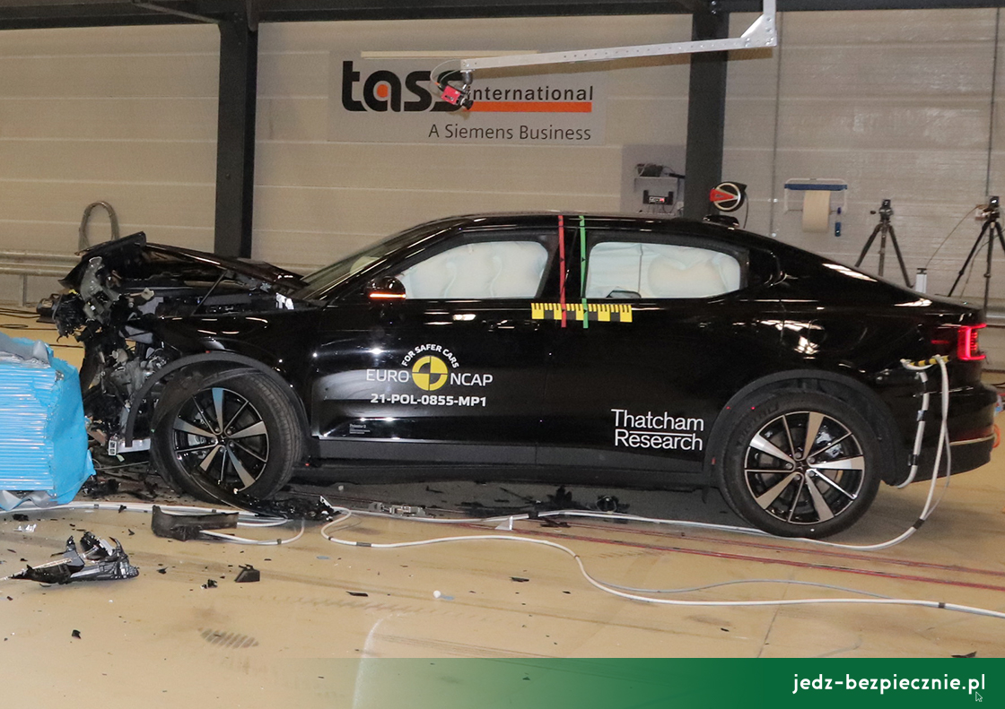 TESTY ZDERZENIOWE EURO NCAP - Polestar 2 - zderzenie czołowe