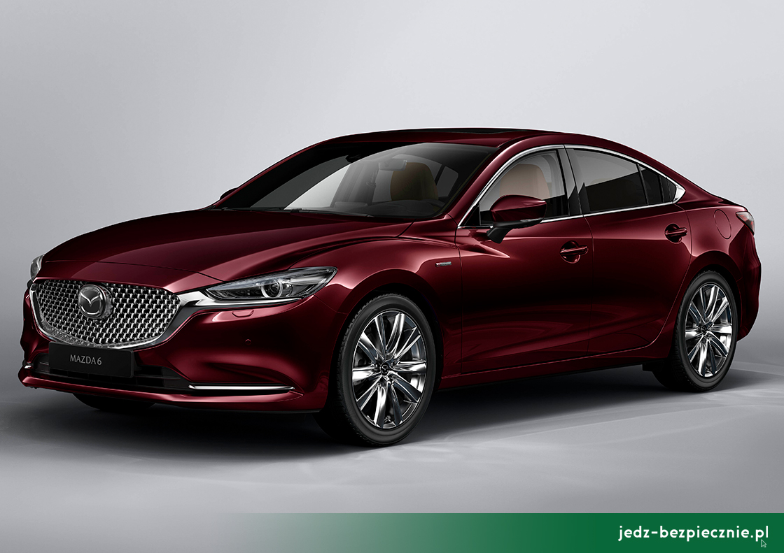 Premiera tygodnia - Mazda6 20th Anniversary - przód auta w jubileuszowej wersji, nadwozie sedan, kolor Artisan Red