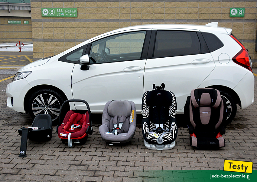 Testy - Honda Jazz III - montaż fotelików dziecięcych Maxi-Cosi, Britax-Romer i Recaro
