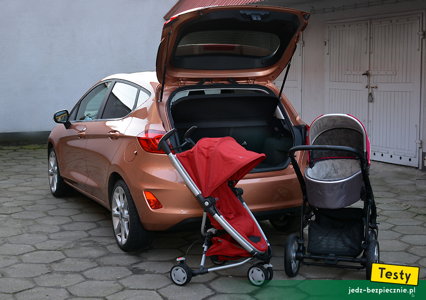 TESTY | Ford Fiesta VIII | Foteliki i wózki - próby z wózkami dziecięcymi X-lander i Quinny