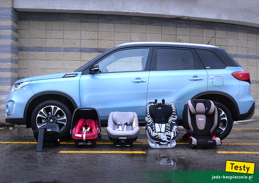 TESTY - próby z montażem fotelików dziecięcych Maxi-Cosi, Britax-Romer i Recaro w Suzuki Vitara V