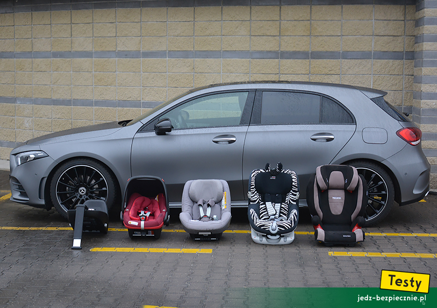 TESTY | Dziecko w Mercedesie Klasa A W177 - foteliki i wózki | Mercedes Klasa A IV W177 hatchback linia AMG