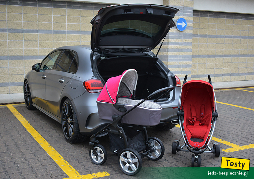 TESTY | Dziecko w Mercedesie Klasa A W177 - foteliki i wózki | Mercedes Klasa A IV W177 hatchback linia AMG