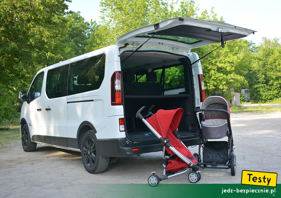 Fiat Talento - próby spakowania wózków dziecięcych do bagażnika