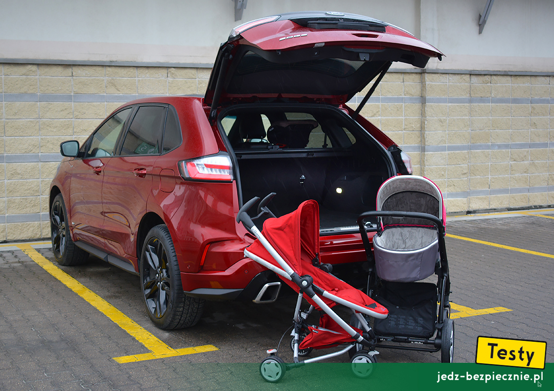 Testy - Ford Edge II facelifting - próby z wózkami dziecięcymi X-lander i Quinny