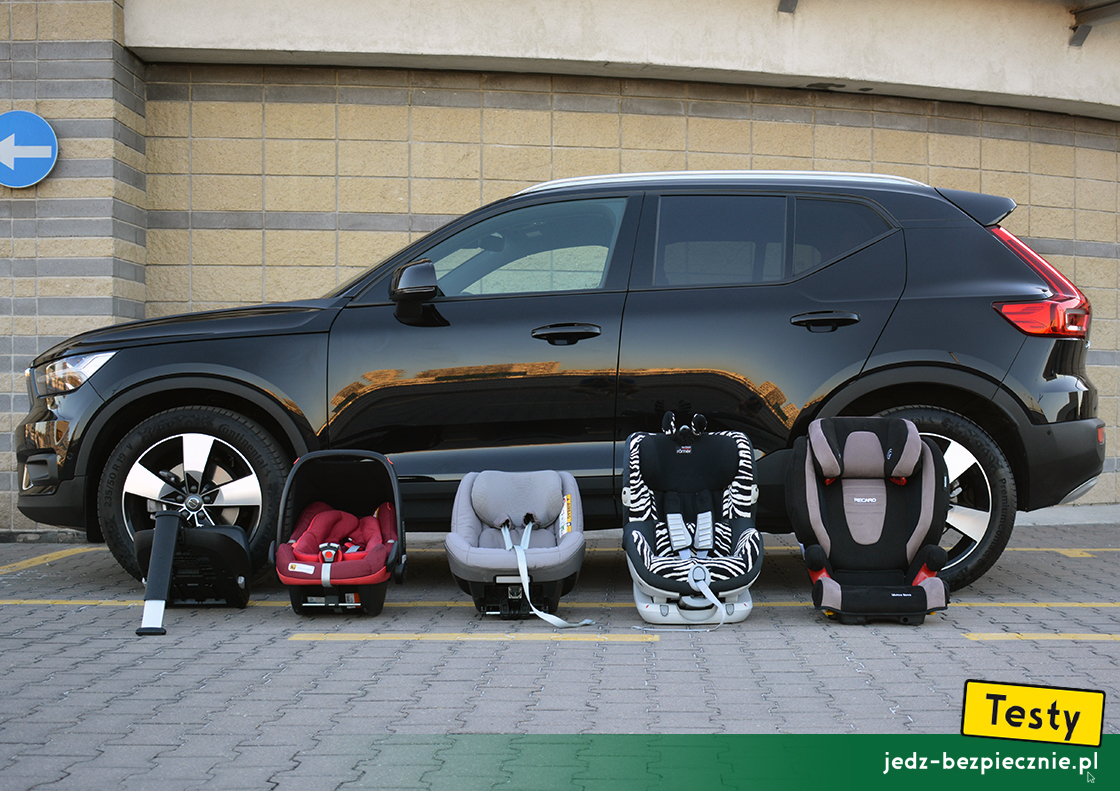 Testy - Volvo XC40 AWD - próby z fotelikami dziecięcymi Maxi-Cosi, Britax-Romer i Recaro