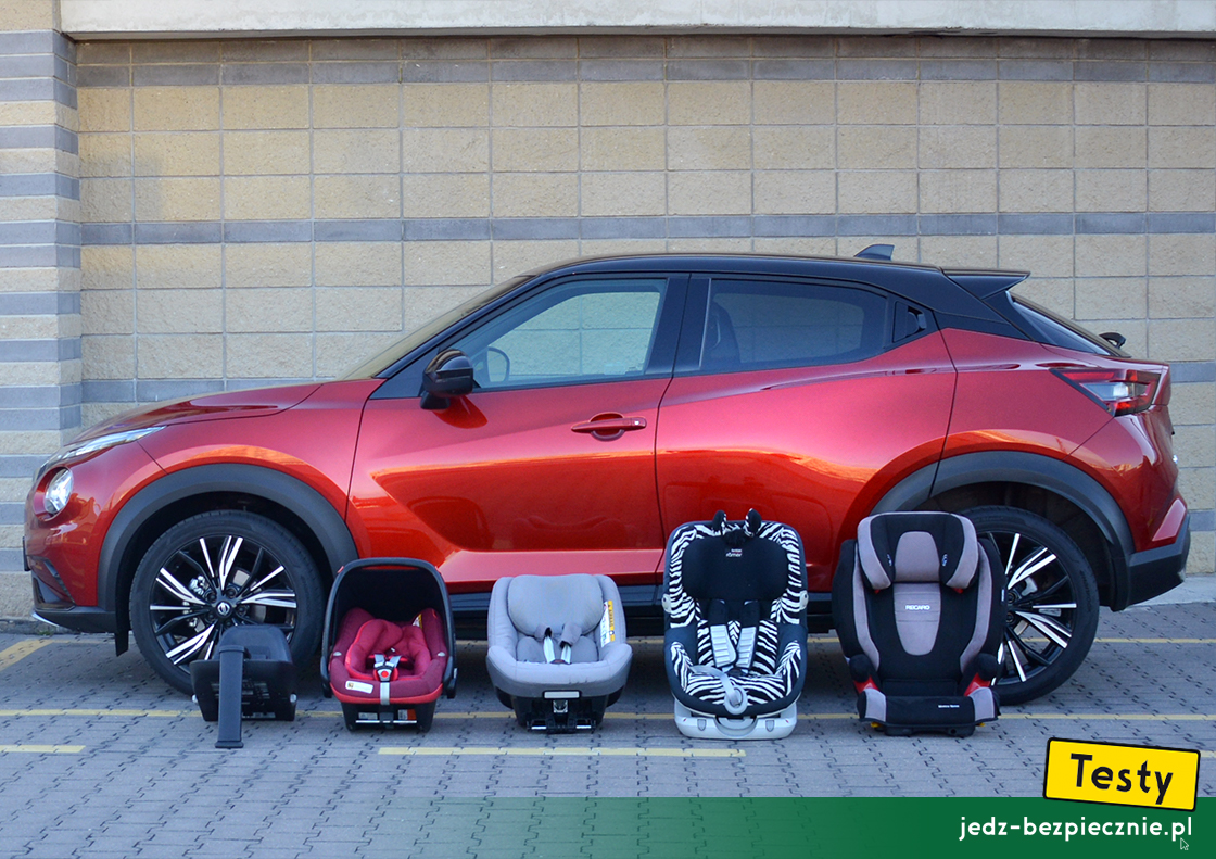 Testy - Nissan Juke - próby z fotelikami dziecięcymi Maxi-Cosi, Britax-Romer i Recaro