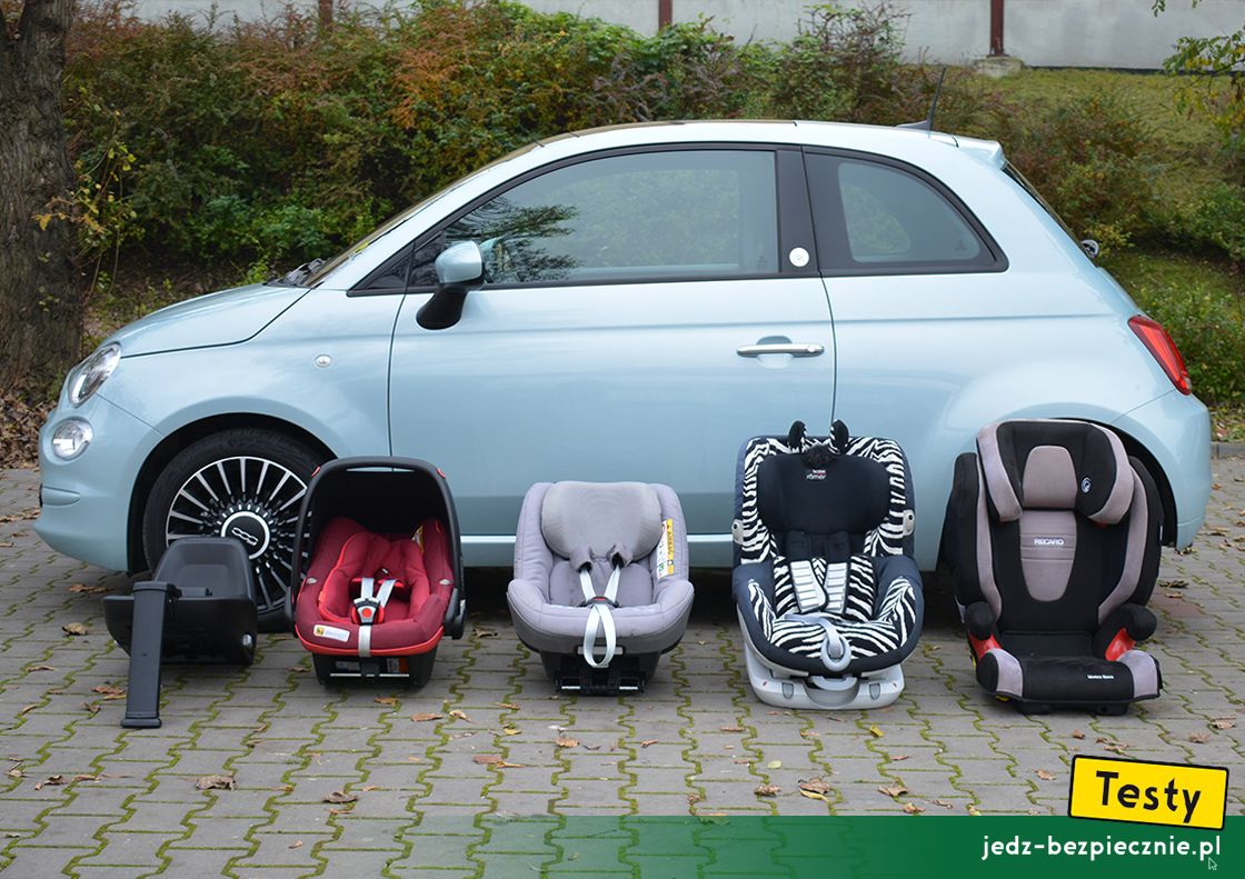 TESTY | Fiat 500 II Hybrid | Foteliki i wózki - Próby z fotelikami dziecięcymi Maxi-Cosi, Britax-Romer i Recaro