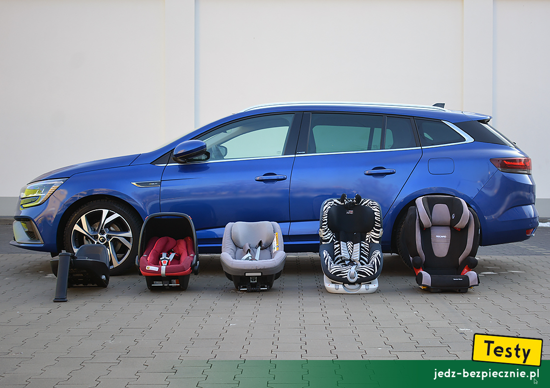 Testy - Renault Megane IV Grandtour fl plug-in - montaż fotelików dziecięcych Maxi-Cosi, Britax-Romer i Recaro