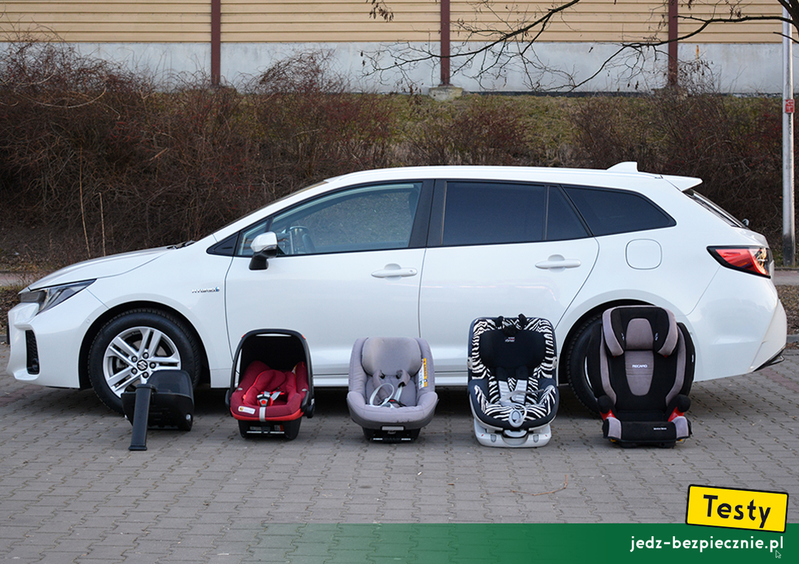 Testy - Suzuki Swace - próby z montażem fotelików samochodowych dla dzieci, pas bezpieczeństwa, Isofix, i-size, top-tether
