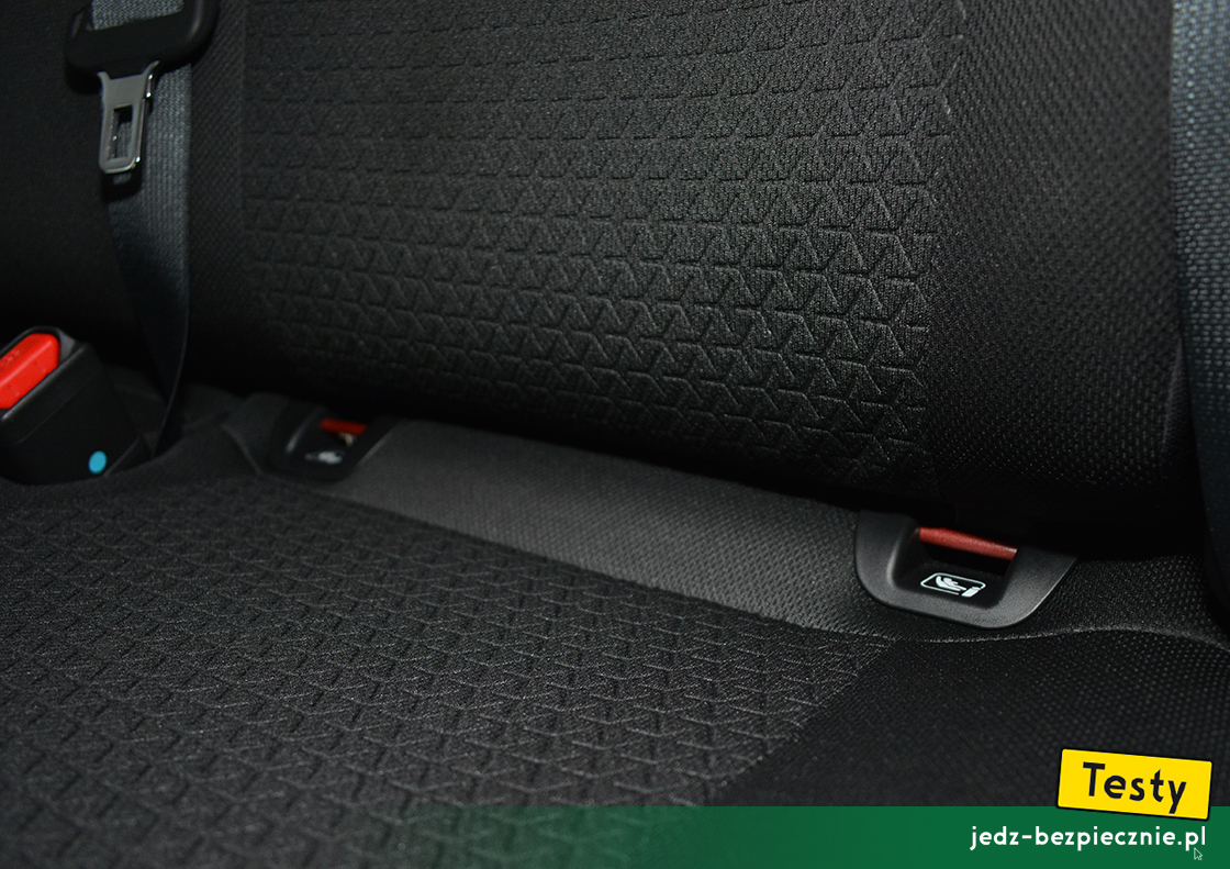 Testy - Suzuki Swift VI fl mild-hybrid - mocowania fotelików dziecięcych typu Isofix, i-Size