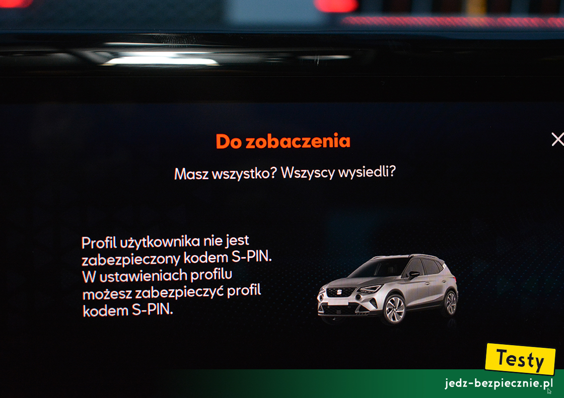 Testy - SEAT Arona facelifting - uwaga dzieci