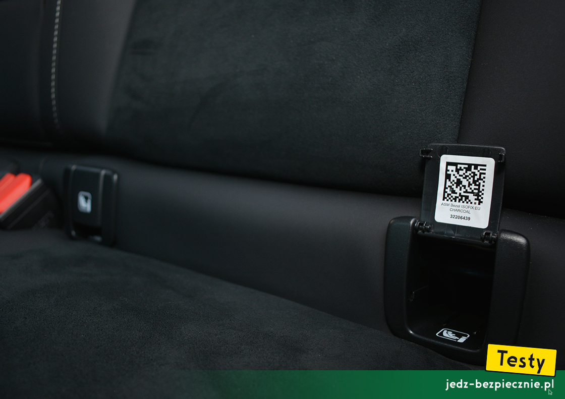 Testy - Volvo XC40 Recharge - mocowania Isofix, i-Size, kanapa