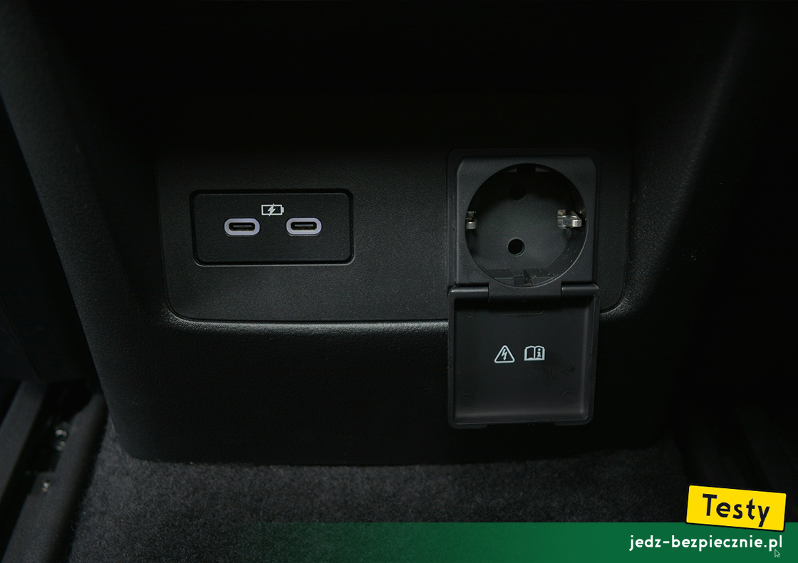 Testy - Mazda CX-60 plug-in - porty usb-c i gniazdo 230V