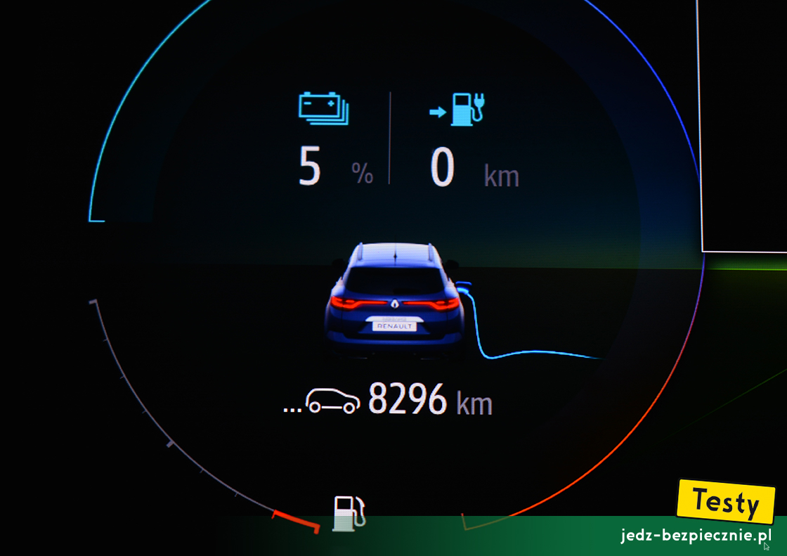 Testy - Renault Megane IV Grandtour FL Plug-in - dane o zasobach baterii elektrycznej