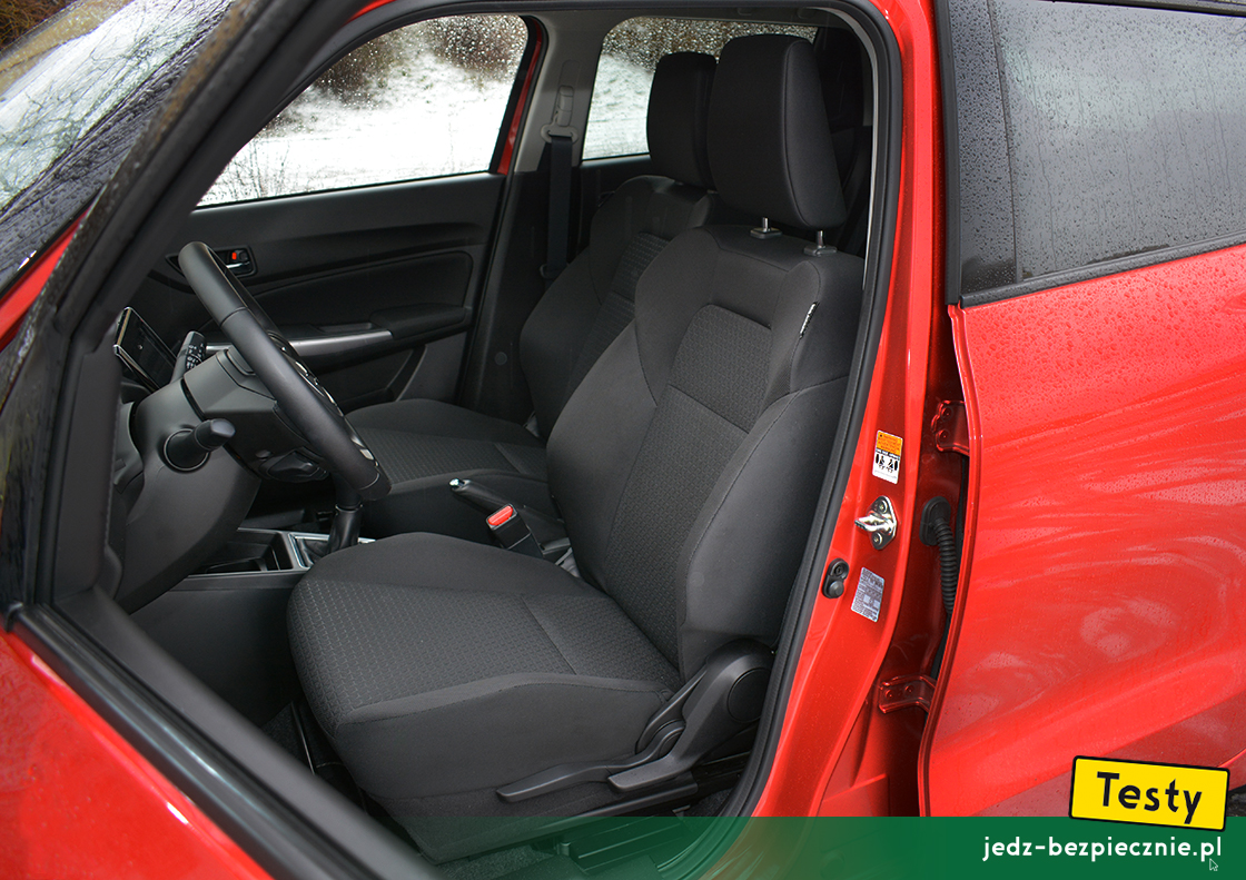 Testy - Suzuki Swift VI fl mild-hybrid - fotele przód