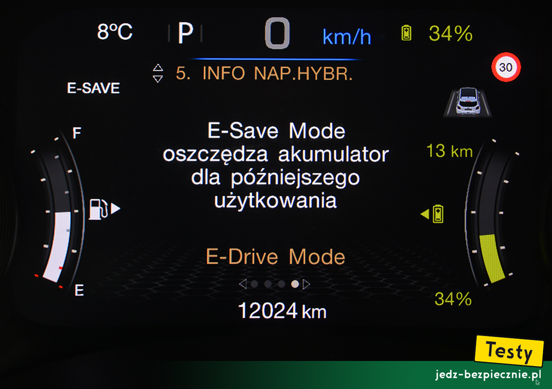 Testy - Jeep Renegade 4xe - aktywacja trybu Hybrid