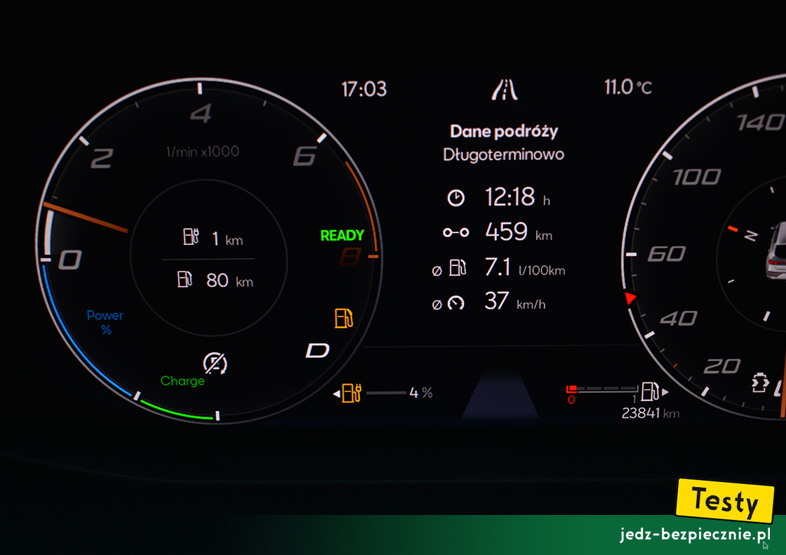 Testy - Cupra Leon e-Hybrid hatchback - zużycie energii elektrycznej