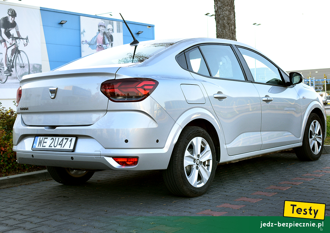 Testy - Dacia Logan III - tył auta w nadwoziu sedan