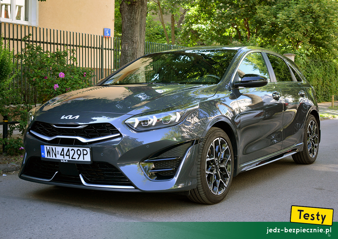 Testy - Kia Ceed III hatchback - przód auta w wersji wyposażenia GT-Line i kolorze nadwozia Penta Metal