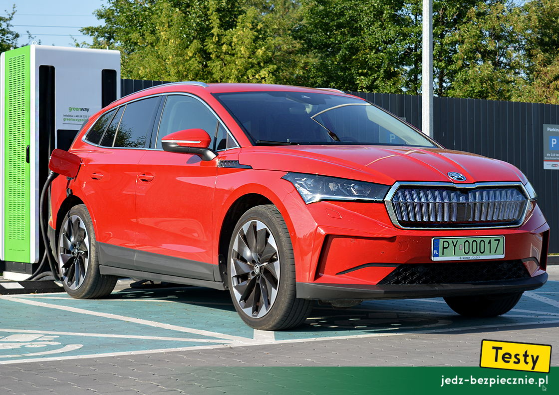 Testy - Skoda Enyaq iV 80x 4x4 - ładowanie samochodu, GreenWay, 150 kW