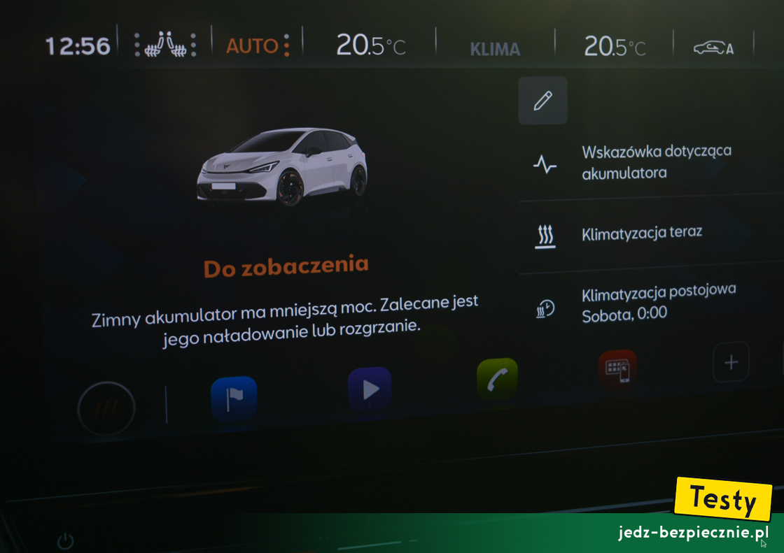 Testy - Cupra Born 77 kWh - porada, zimna bateria trakcyjna