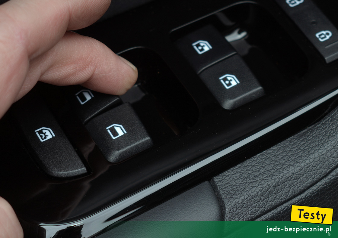 Testy - Kia Sportage plug-in - minusy, sterowanie bocznymi szybami